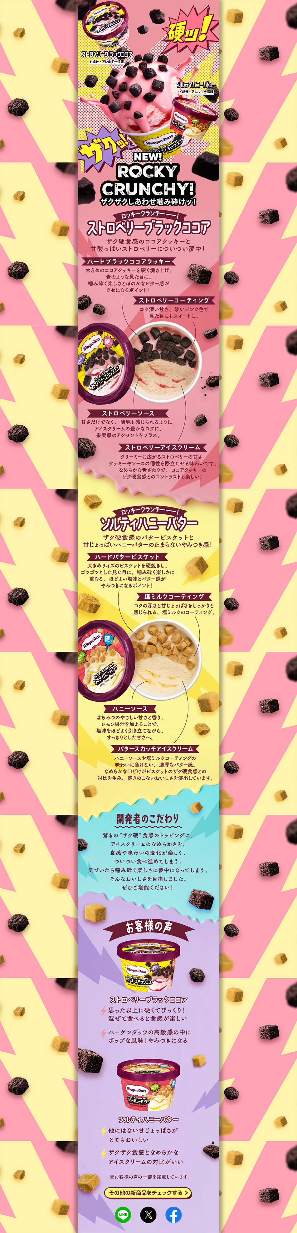ROCKY CRUNCHY!のLPデザイン（アイス／カラフル系／にぎやか系）PC版