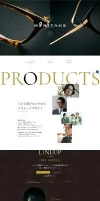 HERITAGEのLPデザイン（眼鏡・サングラス／ゴールド系／シンプル系）PC版