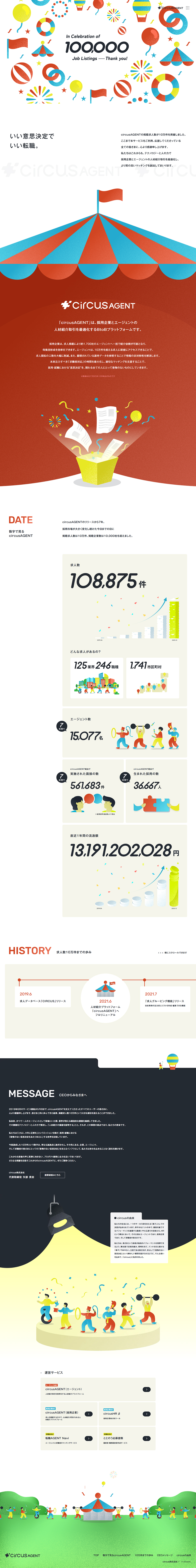 circusAGENT LP design (Businesses, companies, stores / Multi-color type / Manga) PC version