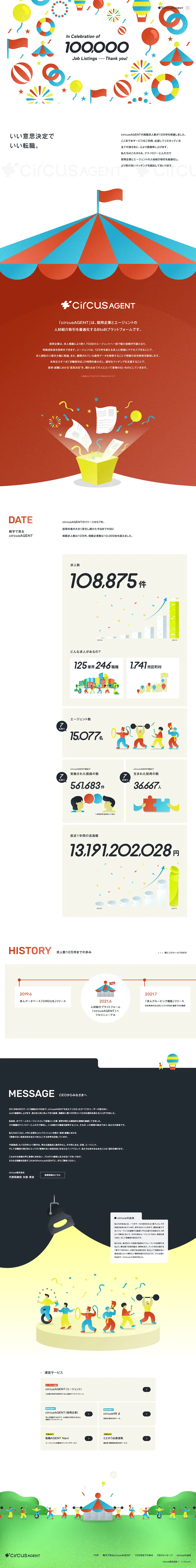 circusAGENT LP design (Businesses, companies, stores / Multi-color type / Manga) PC version