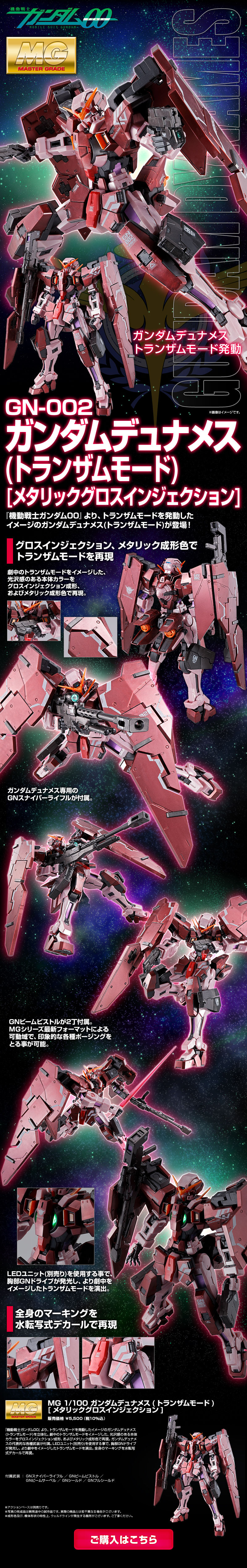 ＭＧ1/100 Gandamu Dyunamesu (Toranazamu Modo) [Metarikku Gurosu Injekushon] LP design (Toys, Hobbies & Figures / Black-colored / Cool style) Mobile version