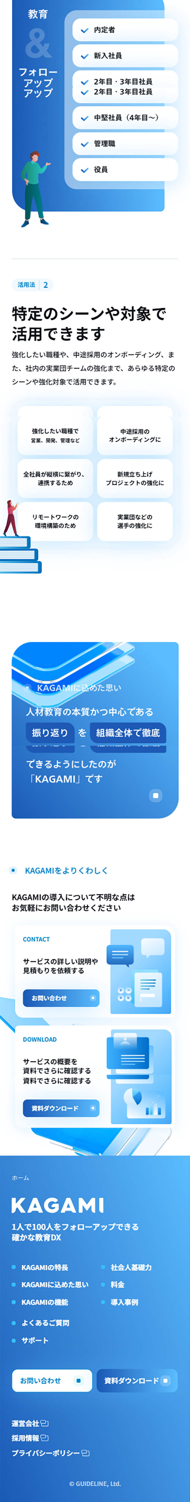 KAGAMI LP design (Design, Apps, Systems / Shades of blue / Trust and Safety)