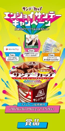 サンデーカップ エンジョイサンデーキャンペーンのLPデザインスマホ版