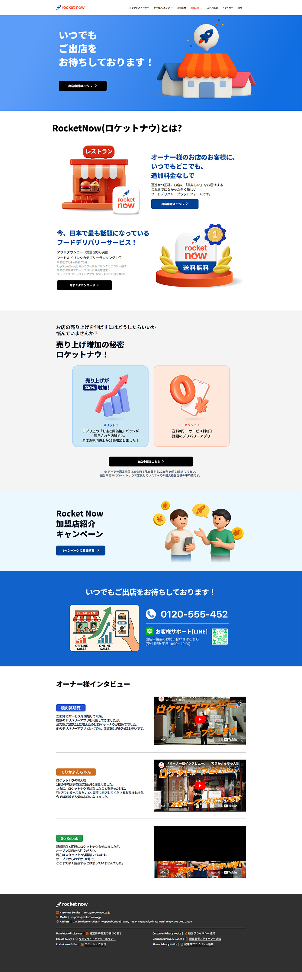 RocketNow LP design (Rental, Contracting, and Outsourcing / Shades of blue / Simple)