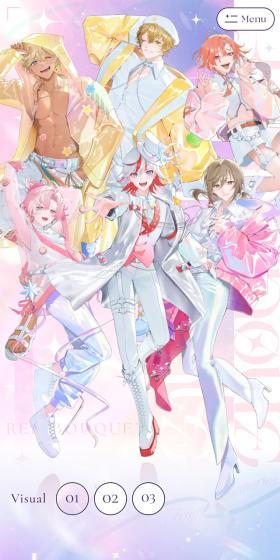 フラガリアメモリーズ 初のキャストライブのLPデザイン（予約・前売り・チケット／パープル系／神秘系）スマホ版