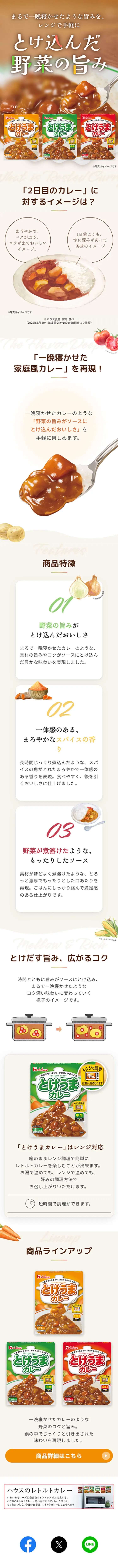 とけうまカレーのLPデザイン（レトルト・インスタント／ブラウン系／かわいい系）スマホ版