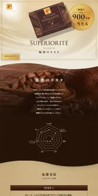 スペリオリテ　キャンペーンのLPデザイン（チョコレート／ベージュ系／シンプル系）PC版