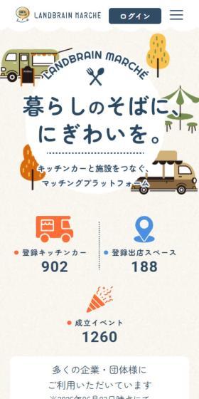 ランドブレインマルシェのLPデザイン（イベント・キャンペーン・体験／ベージュ系／ナチュラル系）スマホ版