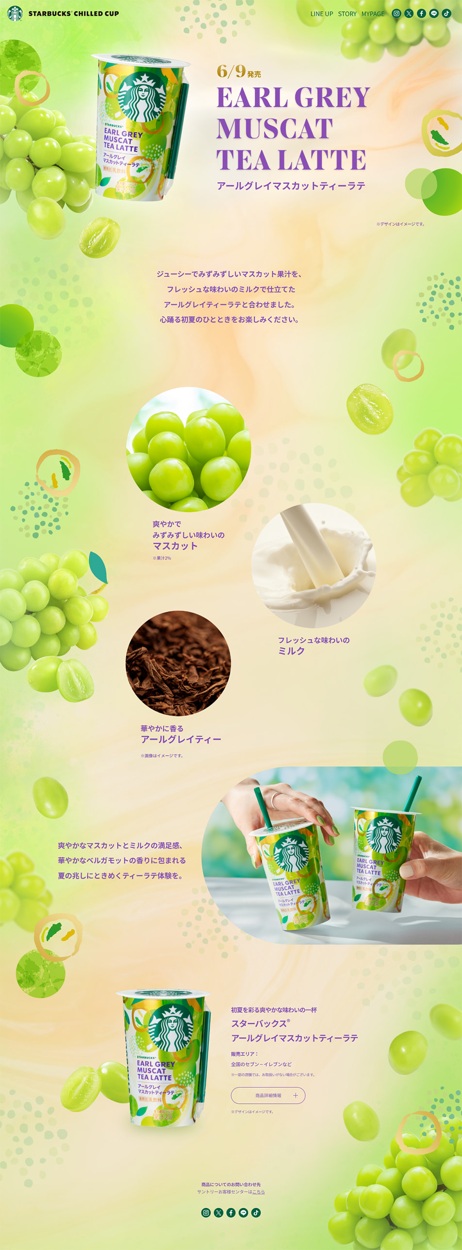 Aarugurei Masukatto Tii Rate LP design (Green Tea, Black Tea, and Coffee / Green tones / Refreshing type) PC version