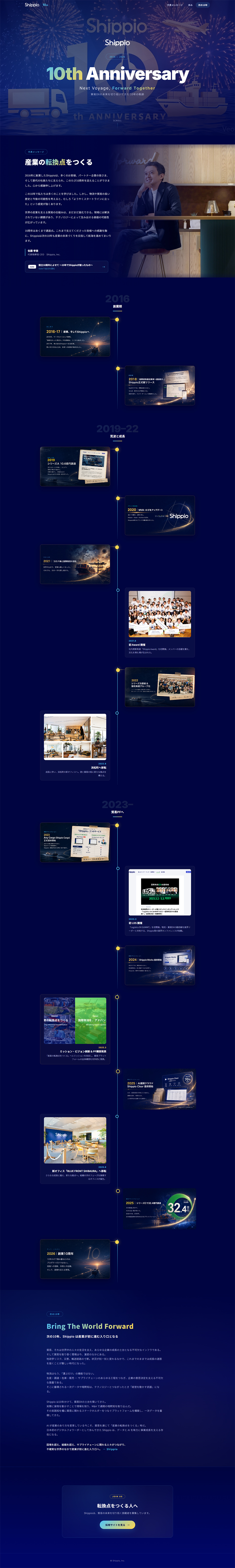 ShippioのLPデザイン（企業・会社・お店／ブルー系／かっこいい系）PC版