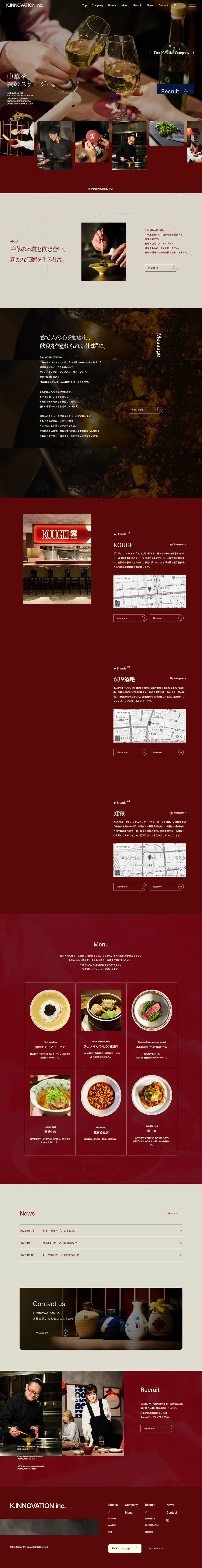 K.INNOVATION LP design (Businesses, companies, stores / Red tones / Simple) PC version