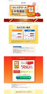 Tablets for people concerned about cholesterol and triglycerides LP design (Diet supplements and diet drinks / yellow / Health and Wellness) PC version