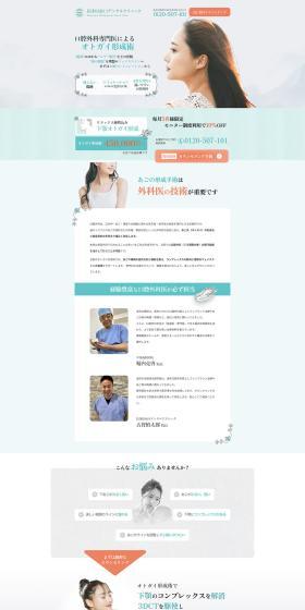 Nagatsuta Minamiguchi Dentaru Kurinikku LP design (Hospital, Chiropractic, Massage / Shades of blue / Refined style) PC version