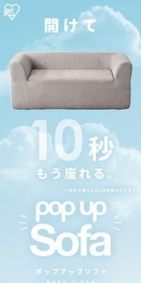 Airisu Ooyama Pop-up Sofa LP design (Bedding, Carpets, and Furniture Storage / White-based / Simple) Mobile version