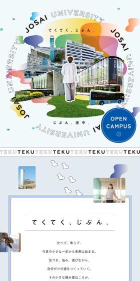城西大学のLPデザイン(学校・塾・通信講座/カラフル系/アート・芸術系)スマホ版