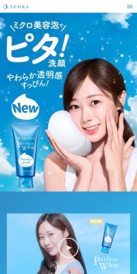 Pafekuto Hoippu Special Page LP design (Skincare, Bodycare, Haircare / Shades of blue / Refined style) Mobile version