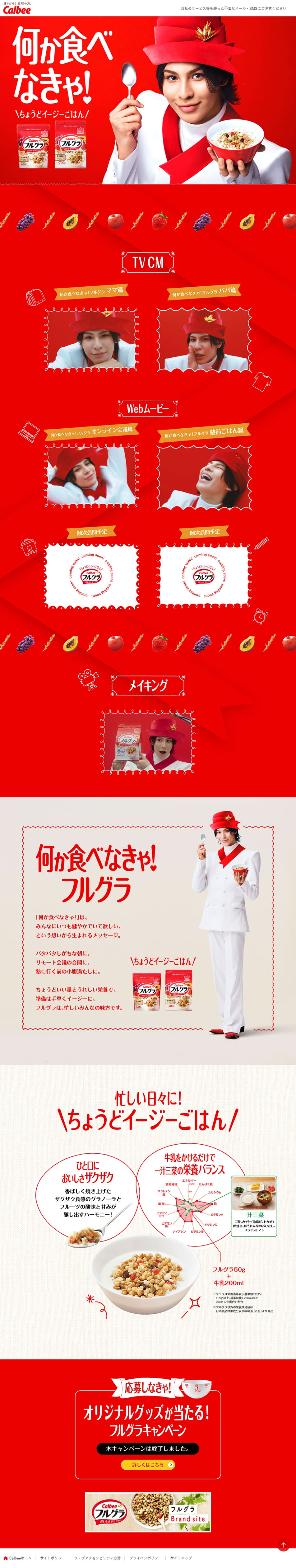 フルグラのLPデザイン（米・雑穀・シリアル／レッド系／シンプル系）PC版