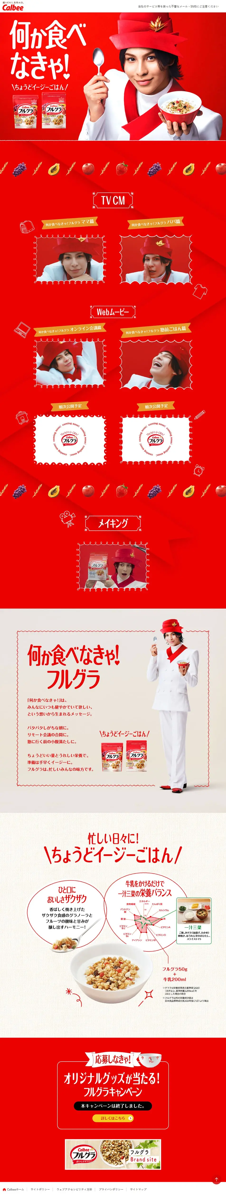 フルグラのLPデザイン（米・雑穀・シリアル／レッド系／シンプル系）PC版