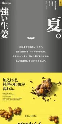 坂田の黄金しょうがのLPデザイン（フルーツ・果物・野菜／ゴールド系／力強い系）PC版