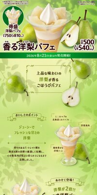 香る洋梨パフェのLPデザイン（洋菓子／グリーン系／爽やか系）PC版