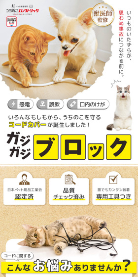 ガジガジブロックのLPデザイン（ペットフード ・ ペット用品／イエロー系／にぎやか系）PC版