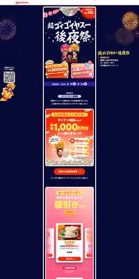超ゴイゴイヤスー後夜祭のLPデザイン（イベント・キャンペーン・ギフト／ブルー系／にぎやか系）PC版