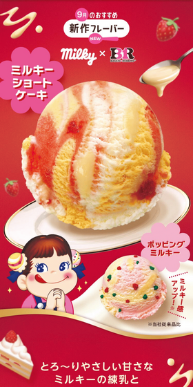 ミルキーショートケーキのLPデザイン（アイス／レッド系／かわいい系）スマホ版