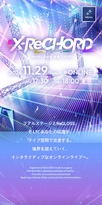 ReGLOSS AR LIVEのLPデザイン（音楽・フェス・ライブ／パープル系／マンガ・イラスト系）スマホ版