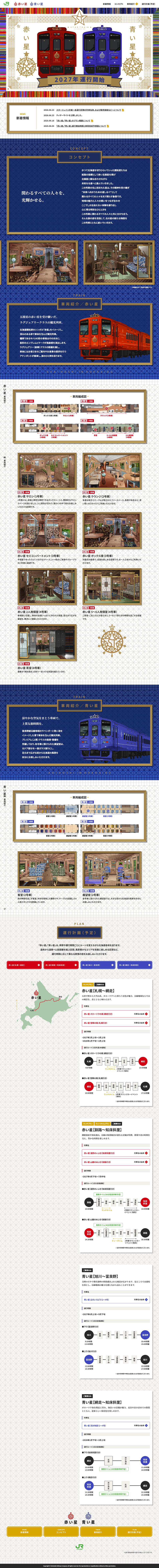 赤い星 青い星のLPデザイン（国内旅行・海外旅行／ブルー系／かわいい系）PC版