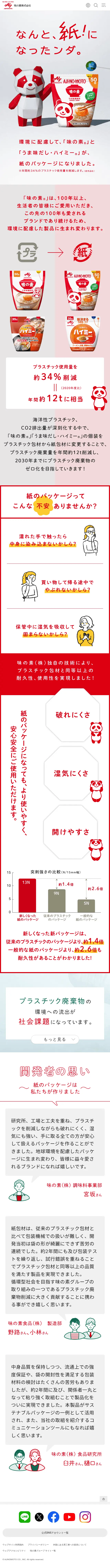 なんと、紙！になったンダ。のLPデザイン（調味料・甘味料・ダシ・スープ／ホワイト系／シンプル系）スマホ版