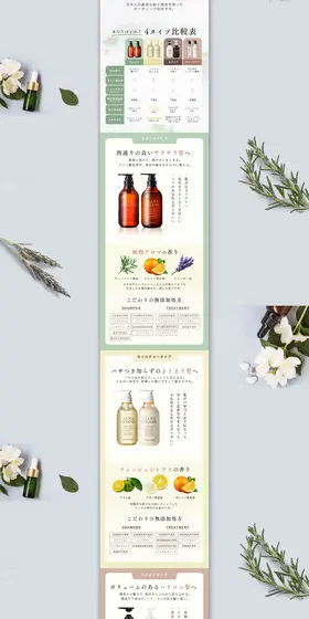 ALLNA ORGANIC シャンプー & トリートメント 詰め替え セットのLPデザイン（スキンケア・ボディケア・ヘアケア／ベージュ系／シンプル系）PC版