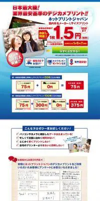 国内有名メーカーLサイズプリントのLPデザイン（インターネットサービス／オレンジ系／にぎやか系）PC版