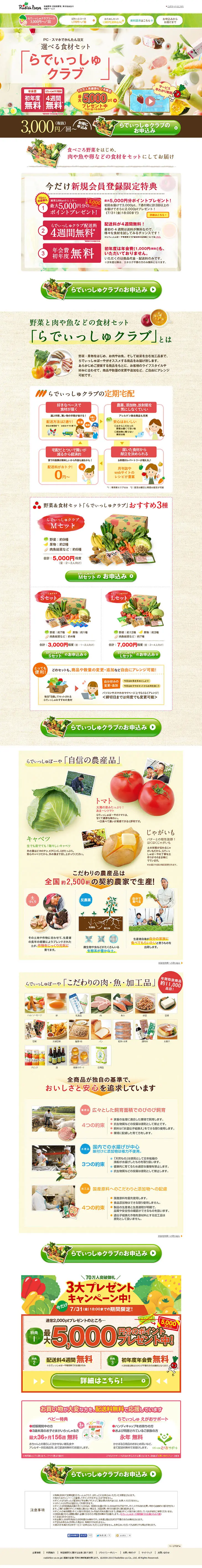 Radish Club Member Recruitment LP design (food / Beige tones / Cute style) PC version