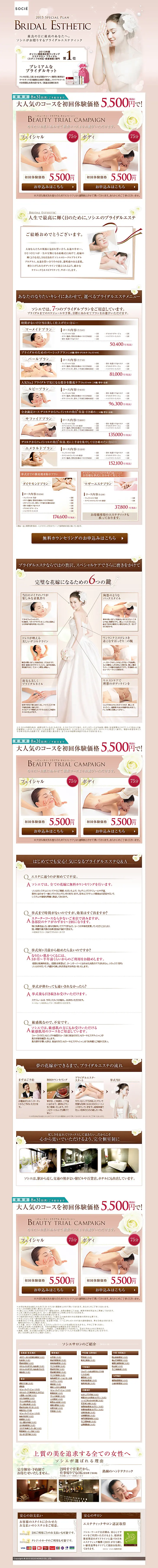 Bridal aesthetics LP design (Beauty services / Pink shades / Refined style) PC version