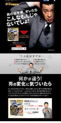 醗酵黒セサミン プレミアムのLPデザイン（健康・美容食品・サプリ／ブラック系／かっこいい系）PC版