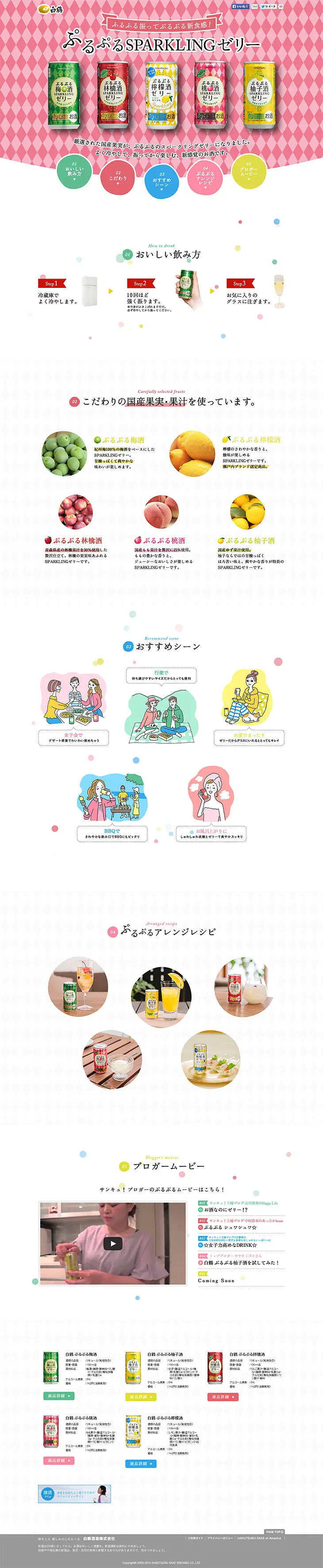 Jiggly Sparkling Jelly LP design (food / White-based / Cute style) PC version
