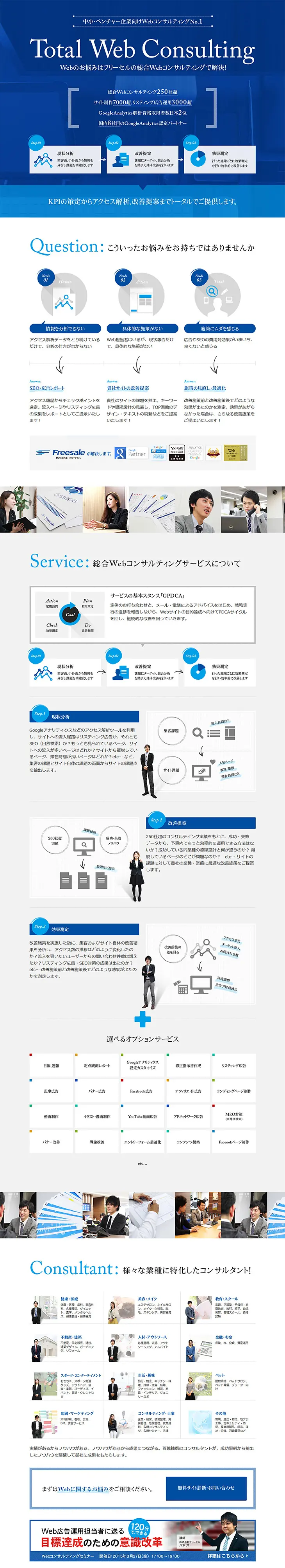 Total Web Consulting LP design (Services, Insurance, and Finance / White-based / Simple) PC version