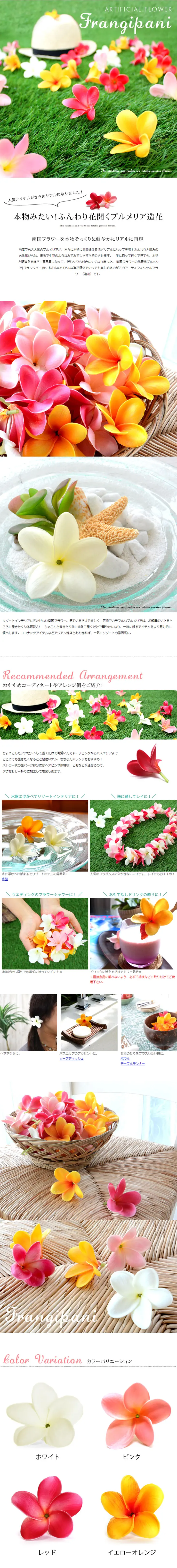 Artificial Plumeria Frangipani Flower LP design (fashion / White-based / Cute style) PC version