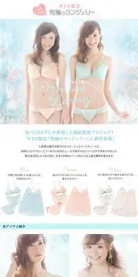 究極のランジェリーコフレセットのLPデザイン（下着・ナイトウェア／ホワイト系／かわいい系）PC版