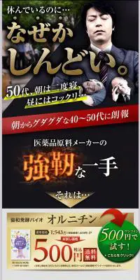 オルニチンのLPデザイン（健康・美容食品・サプリ／グレー系／かっこいい系）PC版
