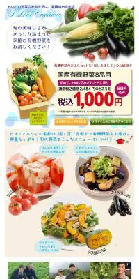 ビオ・マルシェの宅配お試しセットのLPデザイン（サービス・保険・金融／ホワイト系／健康・癒し系）PC版