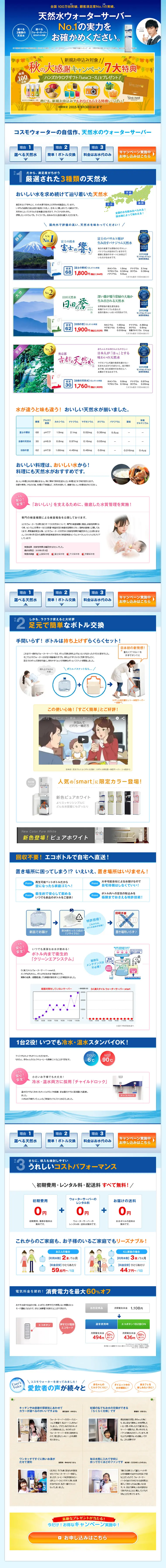 Natural water dispenser LP design (Services, Insurance, and Finance / Shades of blue / Simple) PC version