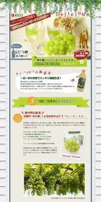 ハニービーナスビネガーのLPデザイン（飲料・お酒／ベージュ系／爽やか系）PC版