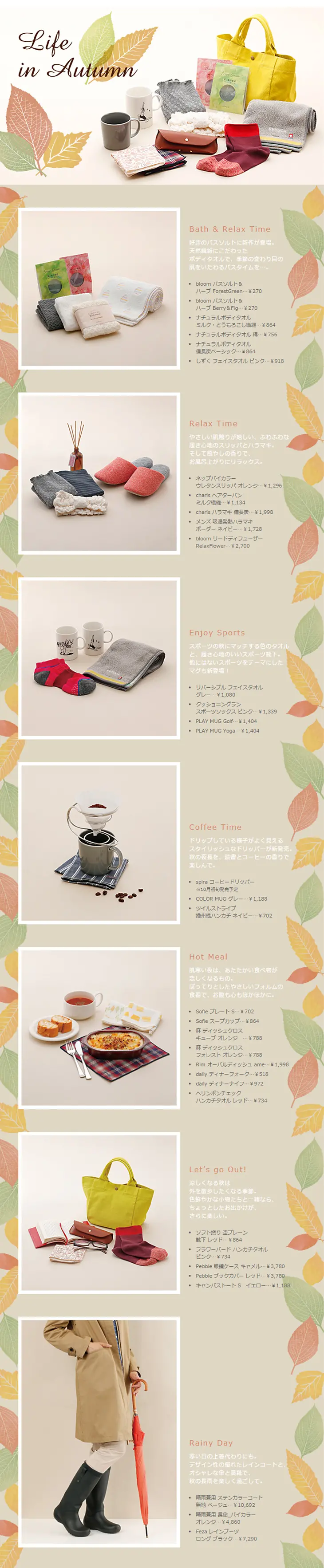 Perfect goods for autumn. LP design (goods / Beige tones / Cute style) PC version