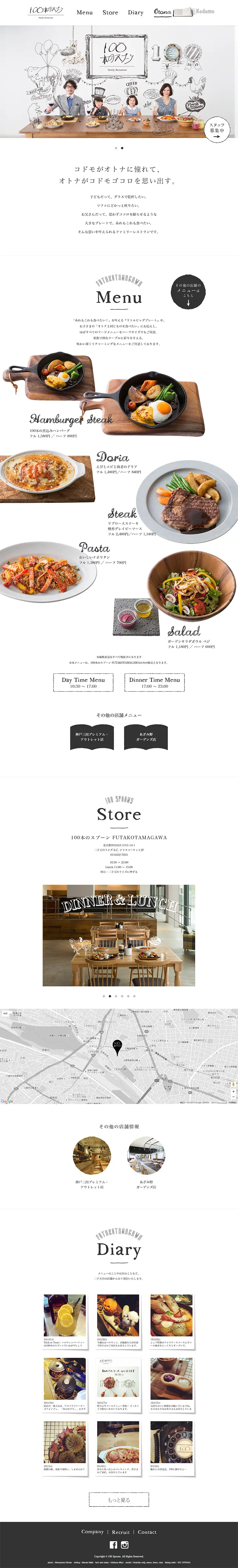 100 spoons LP design (Services, Insurance, and Finance / White-based / Cute style) PC version
