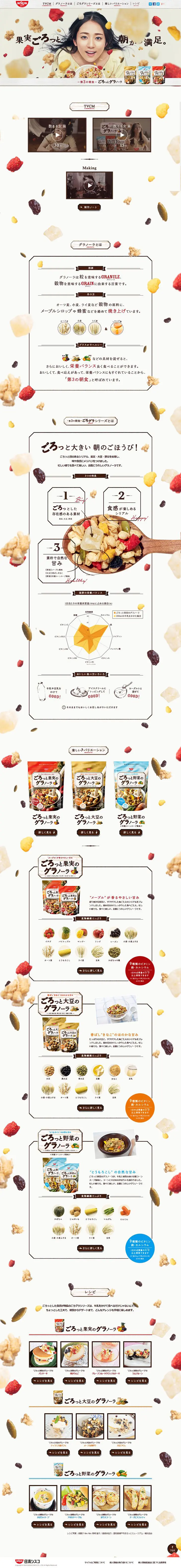 Chunky Granola LP design (Health and Beauty Foods and Supplements / White-based / Cute style) PC version