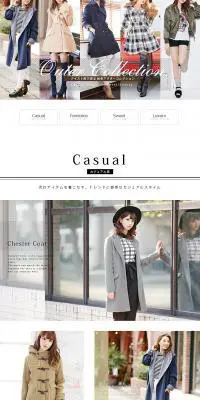 テイスト別で見る 秋冬アウターコレクションのLPデザイン（ファッション／ホワイト系／シンプル系）PC版