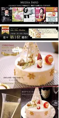 2015クリスマスケーキのLPデザイン（スイーツ・スナック菓子／ブラック系／アート・芸術系）PC版