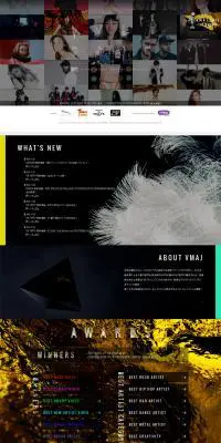 MTV VMAJ 2015のLPデザイン（インターネットサービス／ブラック系／かっこいい系）PC版