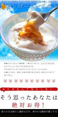 ドライマンゴーのLPデザイン（食品／ホワイト系／力強い系）PC版